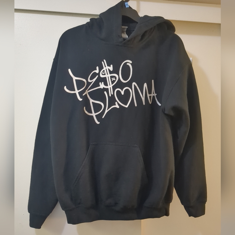 Peso Pluma Double P Long Sleeve Hoodie Unisex Gildan Size Medium (READ)